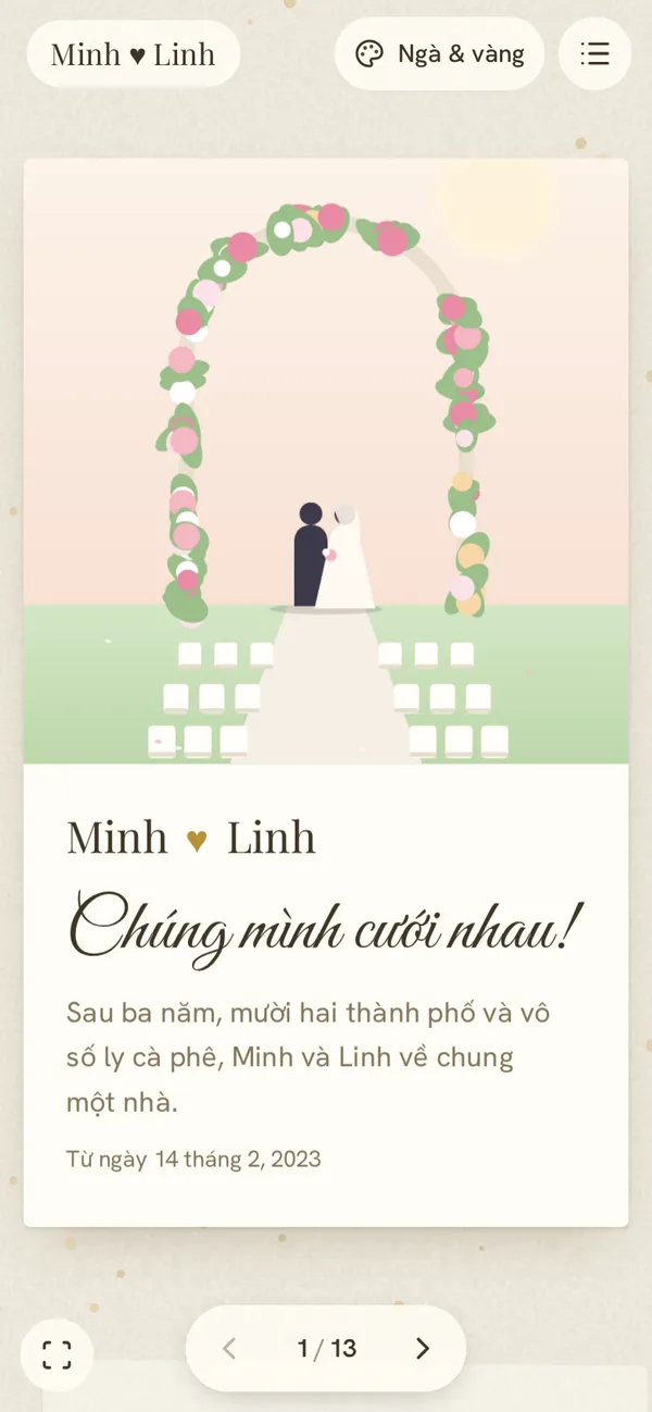 Thiệp cưới trong thiệp cưới mẫu Diinn